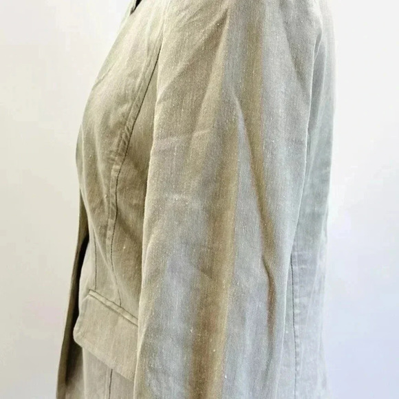 HALOGEN Women Long Sleeve One-Button Collared Pocket Tan Career Jacket Sz Small - Picture 4 of 13